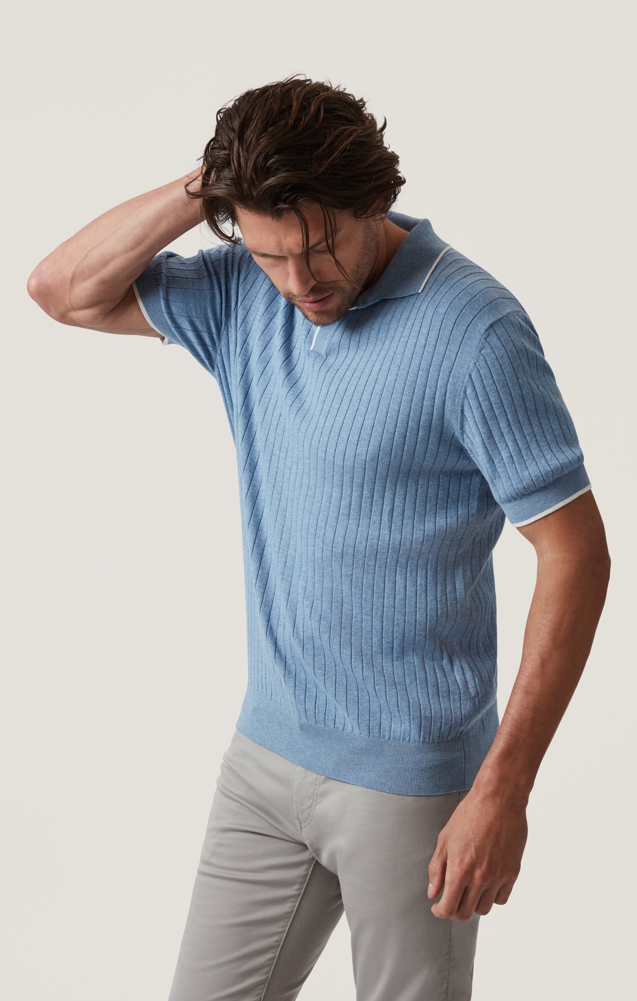 Polo Sweater in Blue