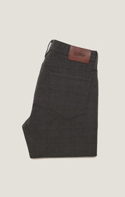 Courage Straight Leg Pants in Brown Elite Check