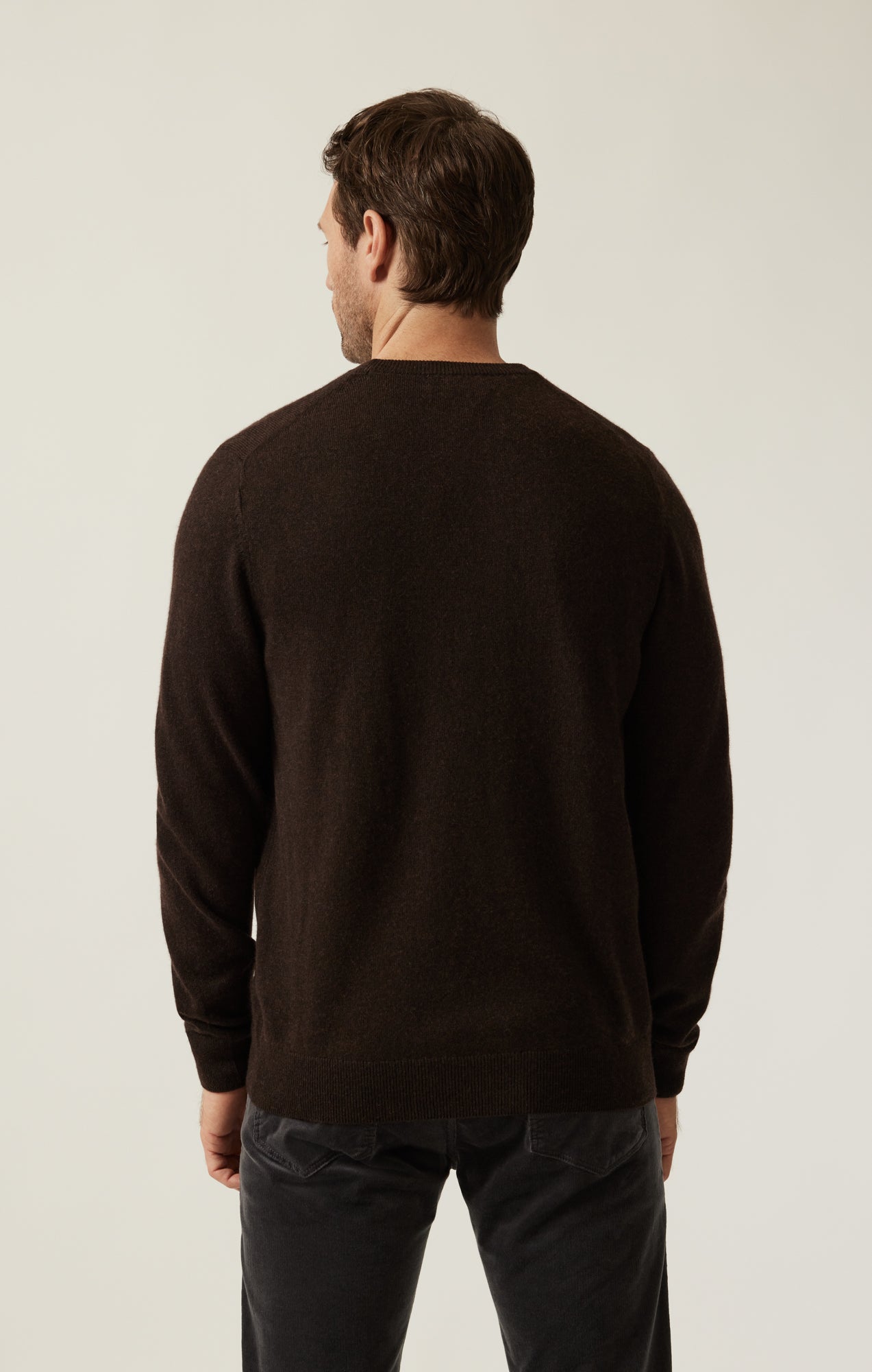 Cashmere Crew Neck Sweater In Brown