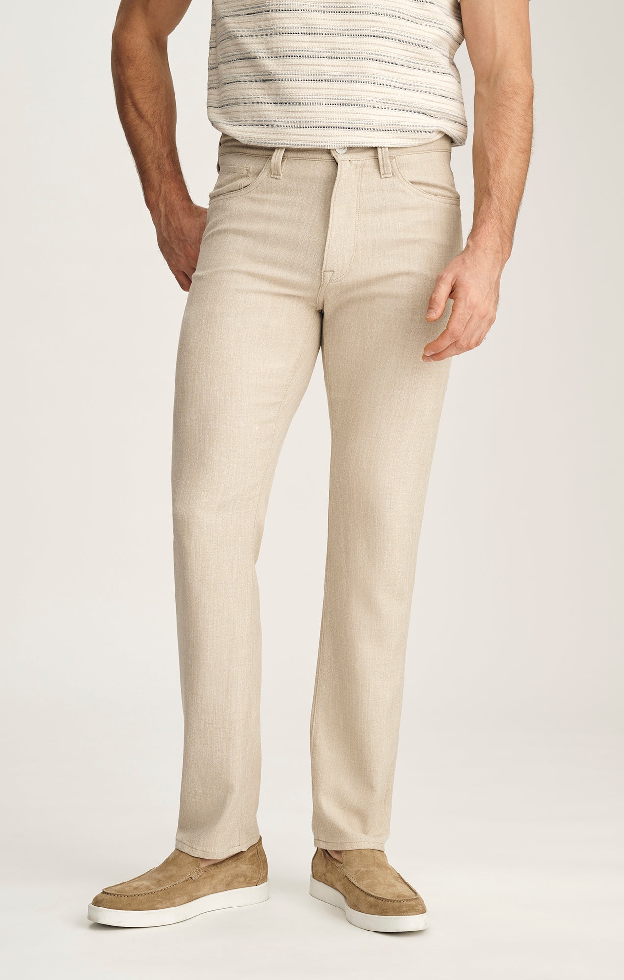 Courage Straight Leg Pants In Wheat Cross Twill