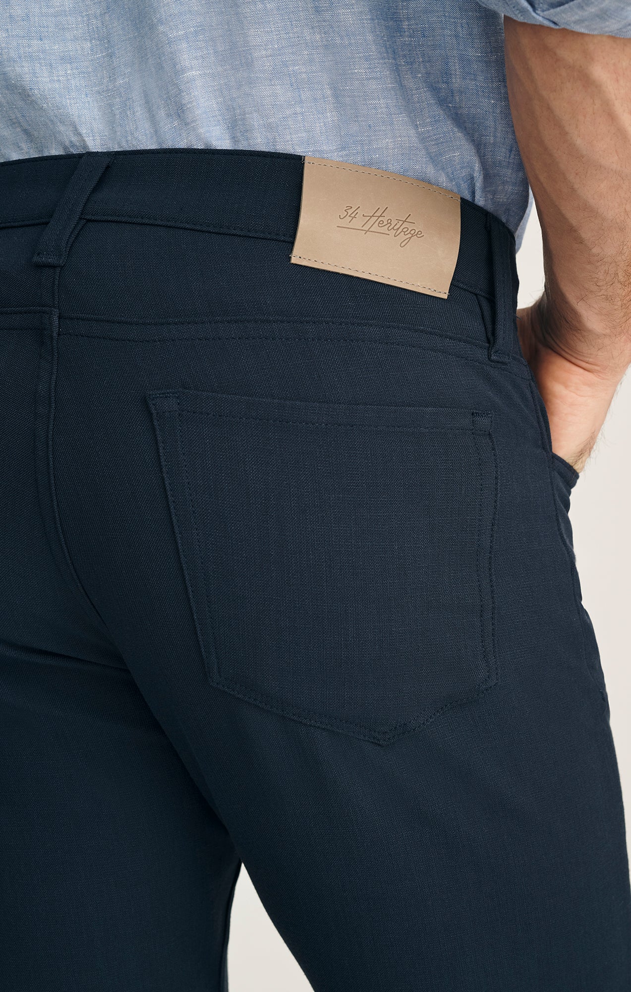 34 Heritage Men's Courage Straight Leg Pants In Deep Ocean Cross Twill
