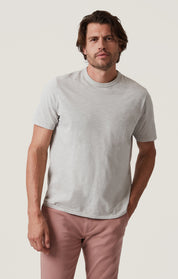 Slub Crew Neck T-Shirt in Chalk