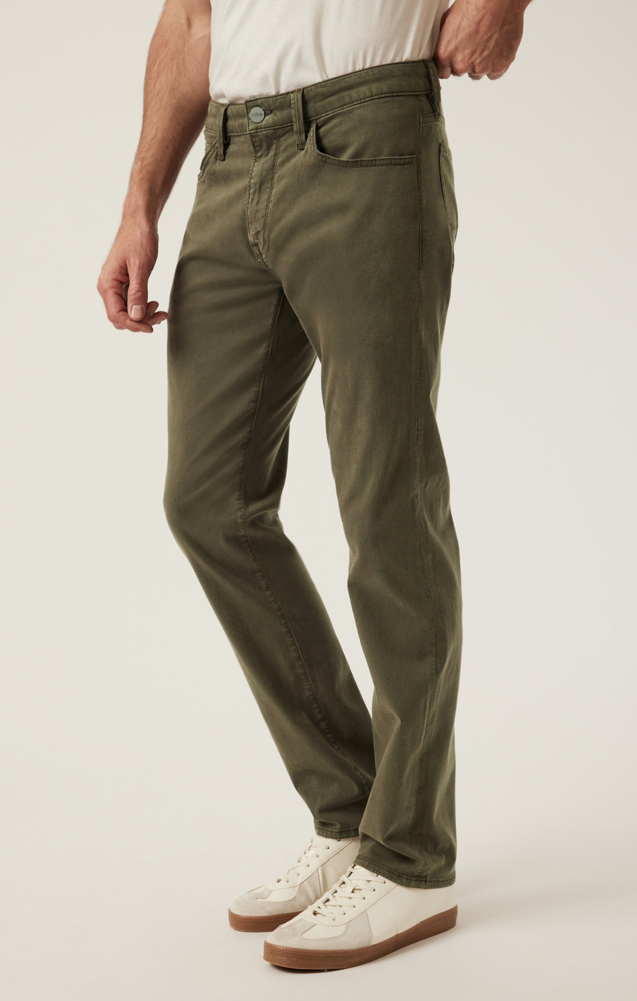 34 Heritage Men's Charisma Relaxed Straight Pants in Dark Olive Twill