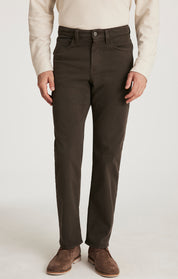 Charisma Relaxed Straight Pants in Brown Diagonal