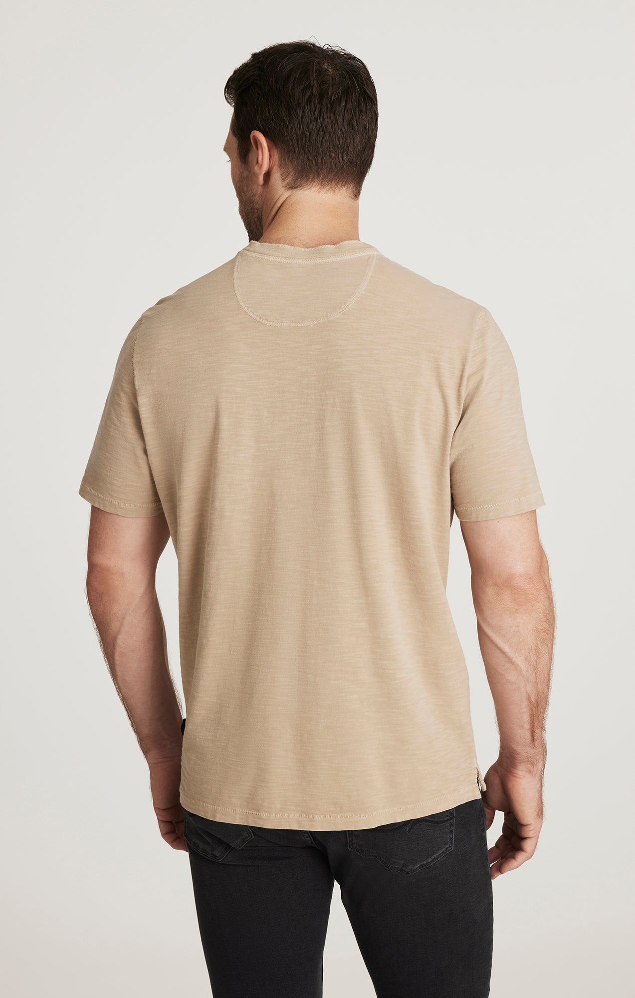 Slub Henley T-Shirt in Twill