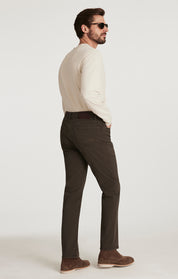 Charisma Relaxed Straight Pants in Brown Diagonal