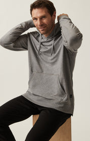 French Terry Hoodie In Grey Melange