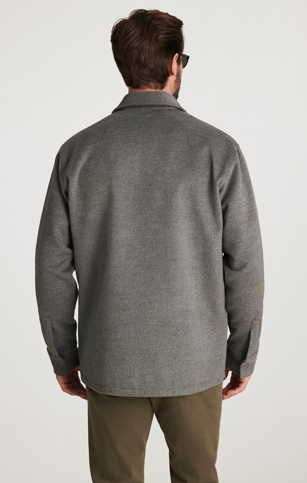 Button Down Overshirt in Grey