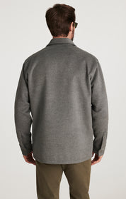 Button Down Overshirt in Grey