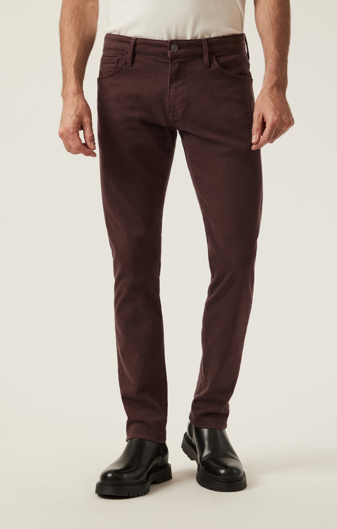 Courage Straight Leg Pants in Burgundy Diagonal