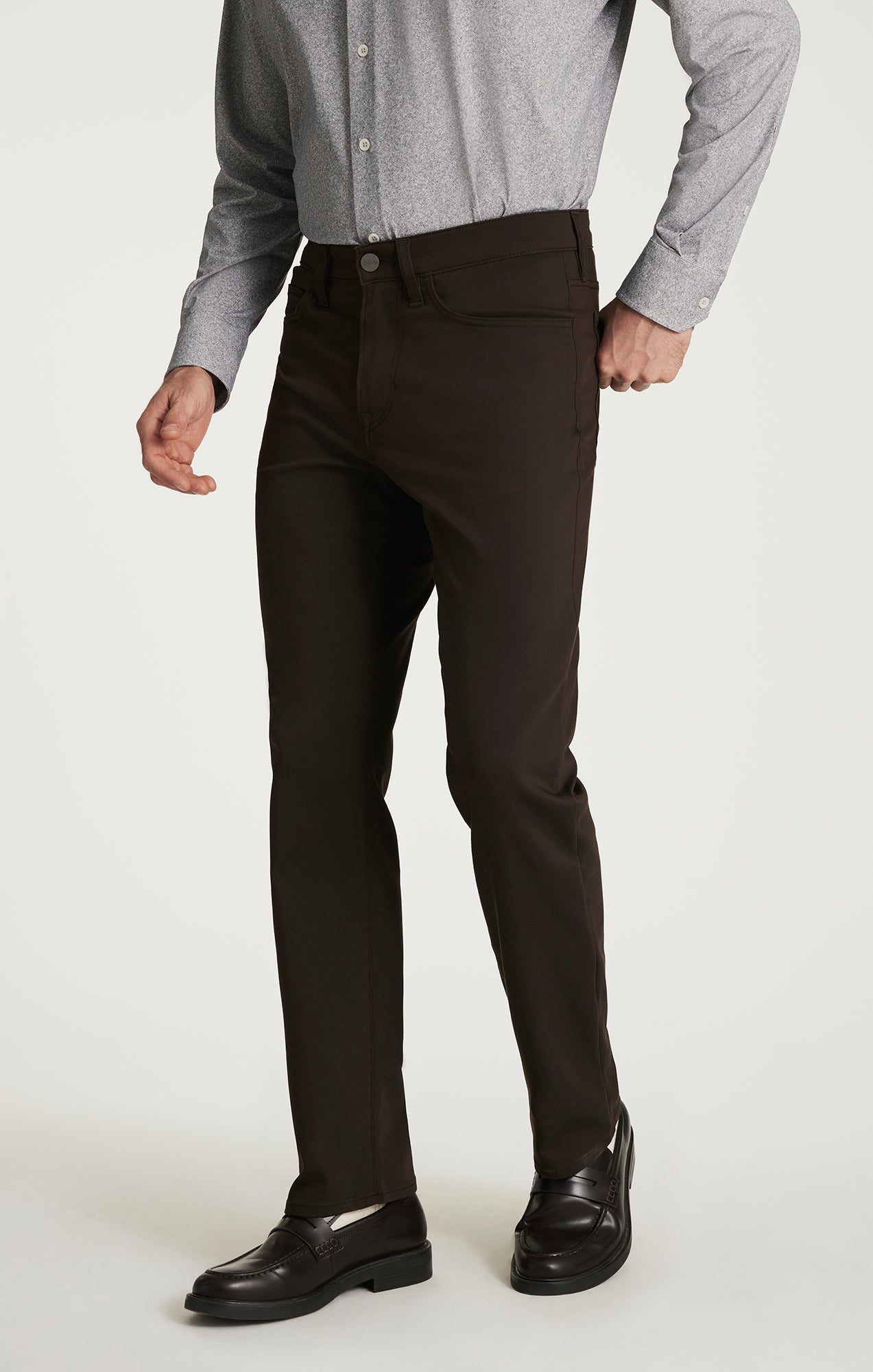 Charisma Relaxed Straight Commuter Pants in Brown