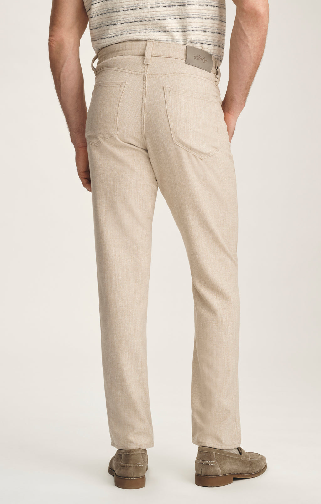 Charisma Relaxed Straight Pants In Wheat Cross Twill