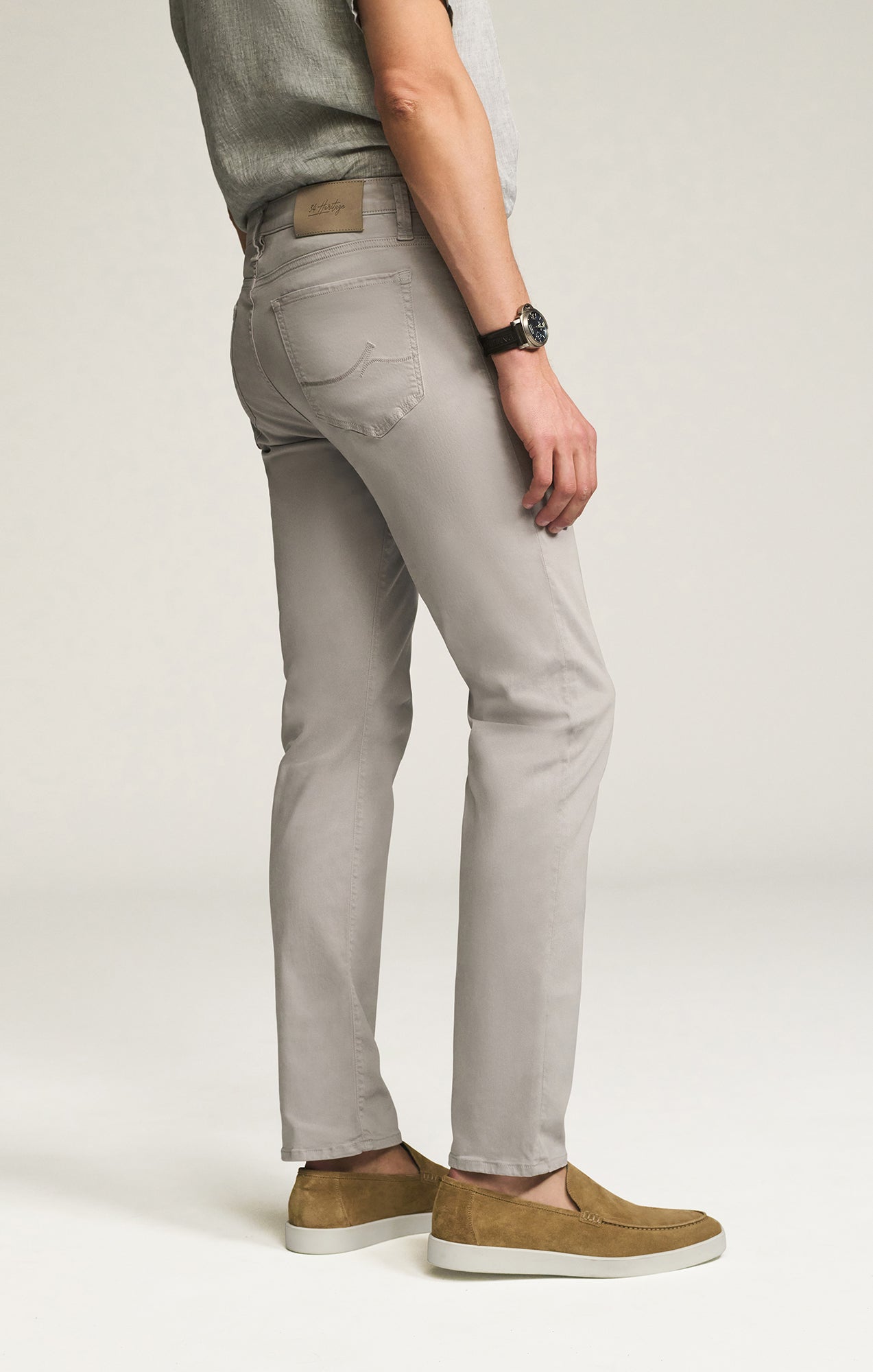 Courage Straight Leg Pants in Cement Twill