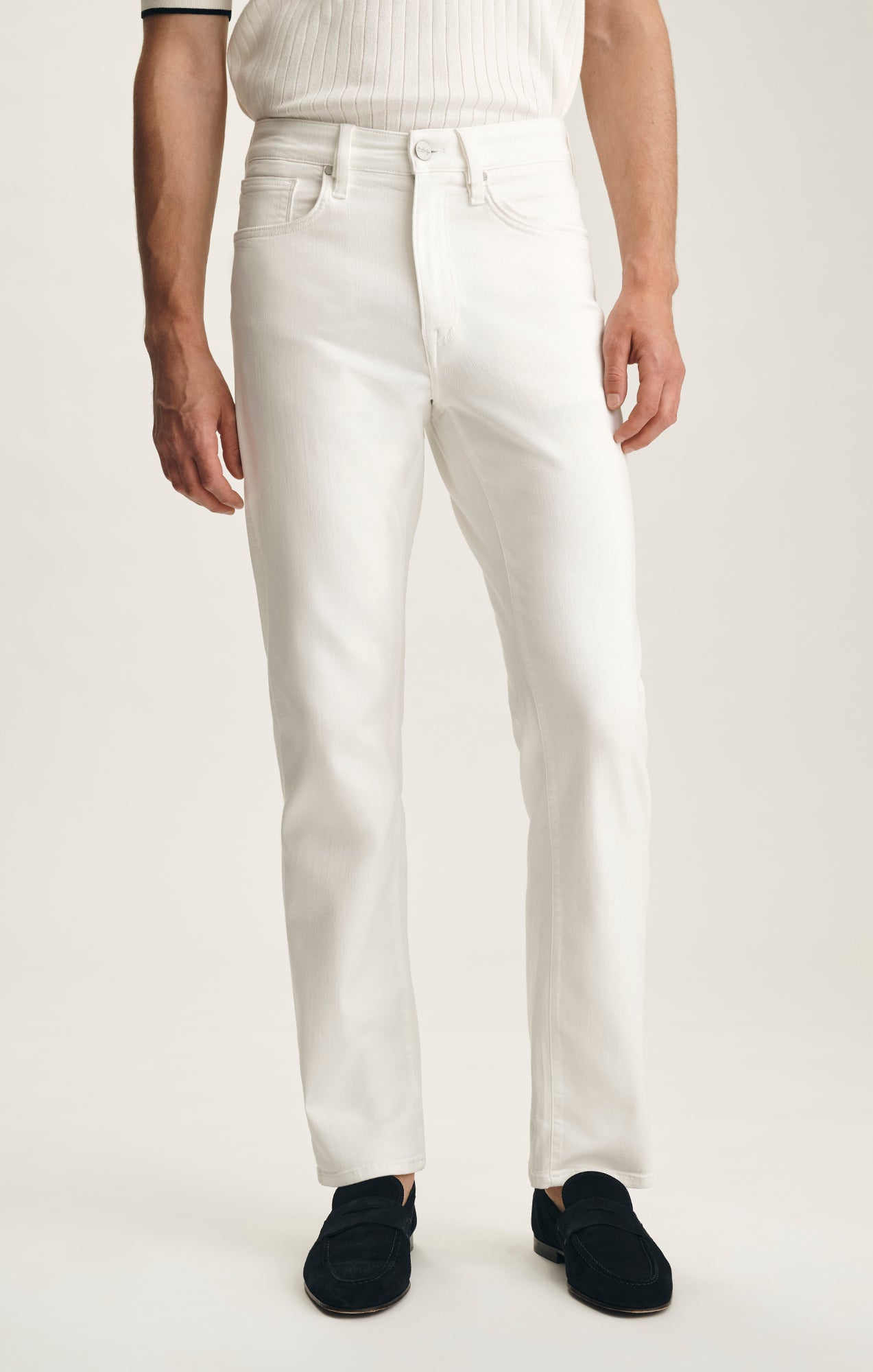 Charisma Relaxed Straight Pants In White Urban