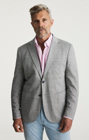 Matteo Melange Blazer In Grey