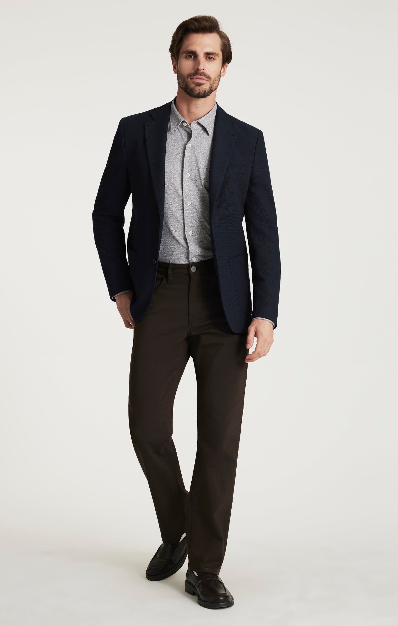 Charisma Relaxed Straight Commuter Pants in Brown