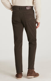 Charisma Relaxed Straight Pants in Brown Diagonal