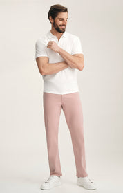 Courage Straight Leg Pants In Pink Twill