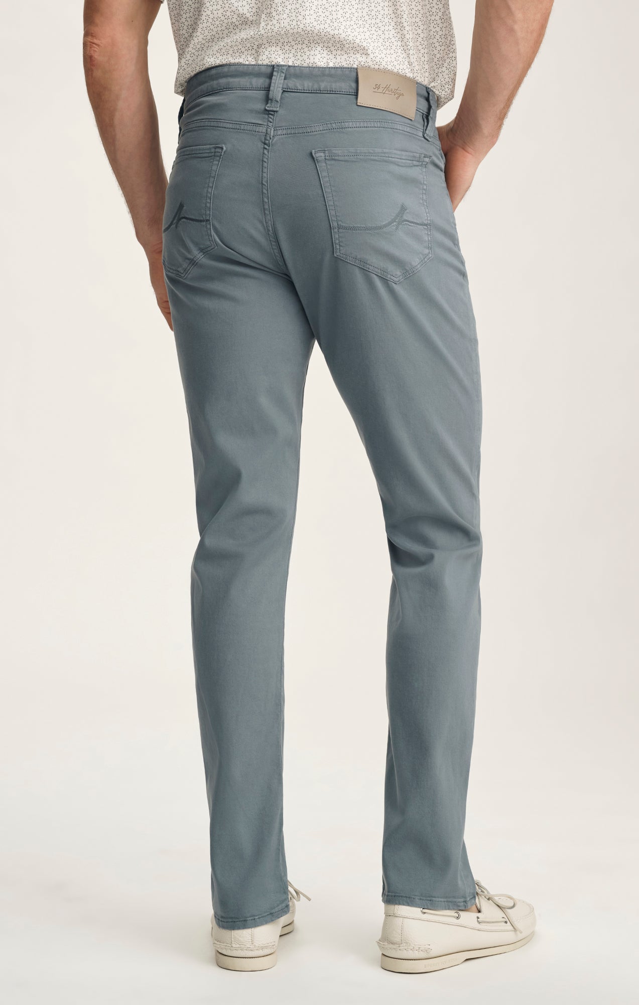 Courage Straight Leg Pants In Flint Stone Twill