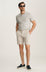 Arizona Slim Shorts In Stone Seersucker
