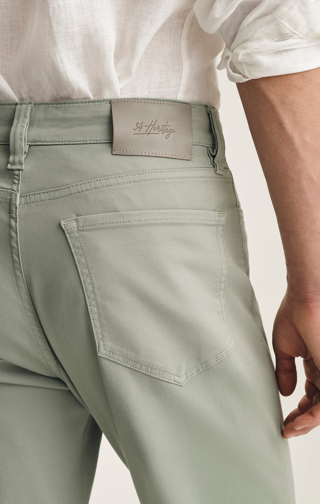 Charisma Relaxed Straight Pants In Sage Coolmax