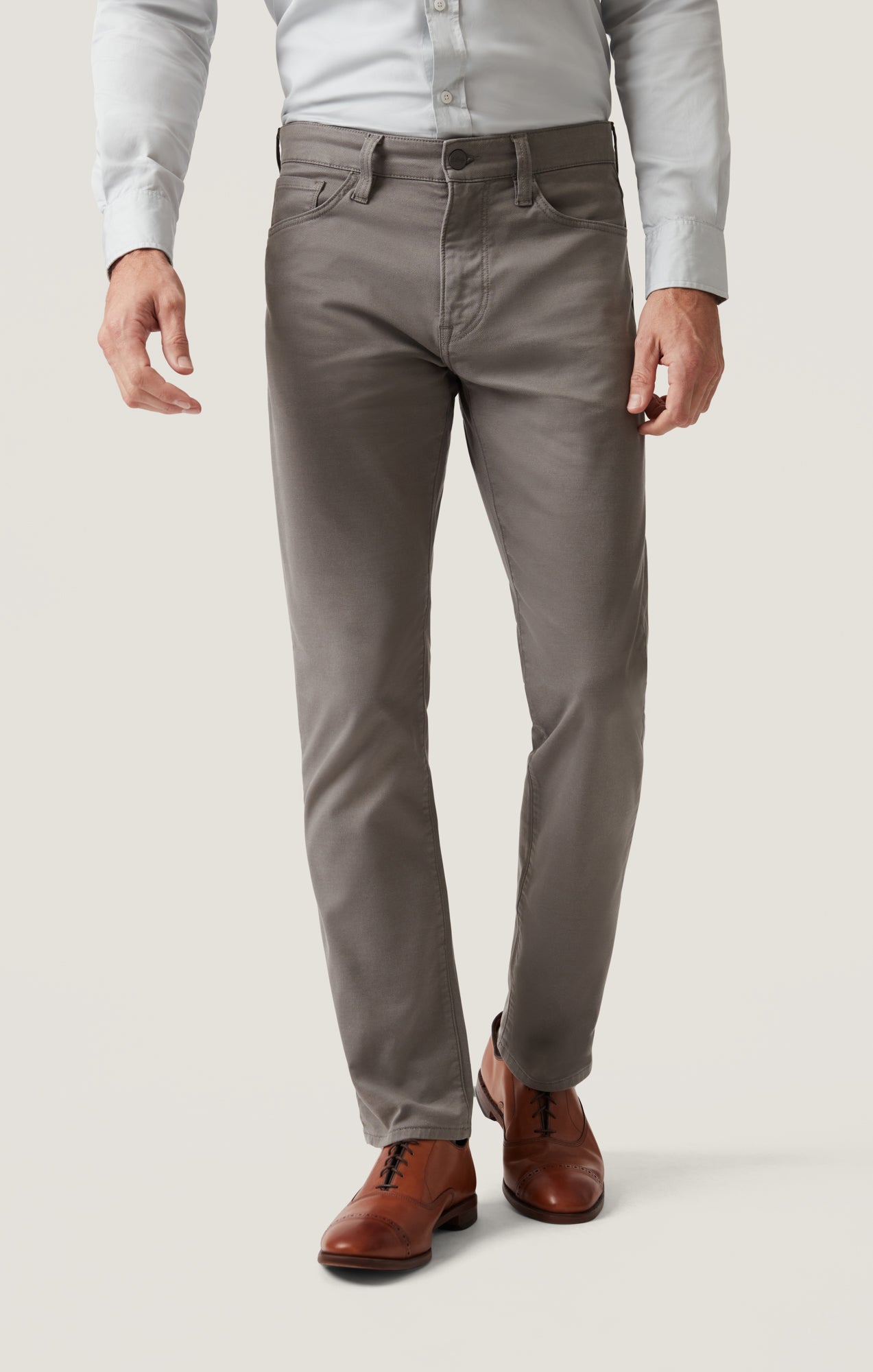 Charisma Relaxed Straight Pants in Steel Coolmax