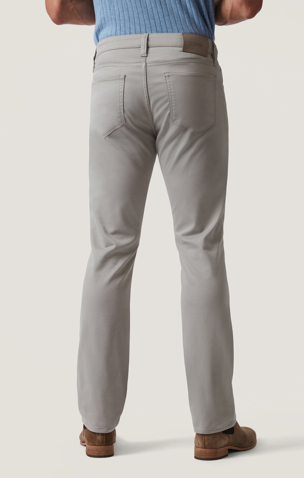 34 Heritage Men's Courage Straight Leg Pants in Platinum Coolmax