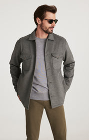 Button Down Overshirt in Grey