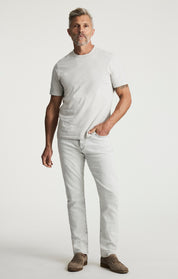 Slub Crew Neck T-shirt In Glacier Grey