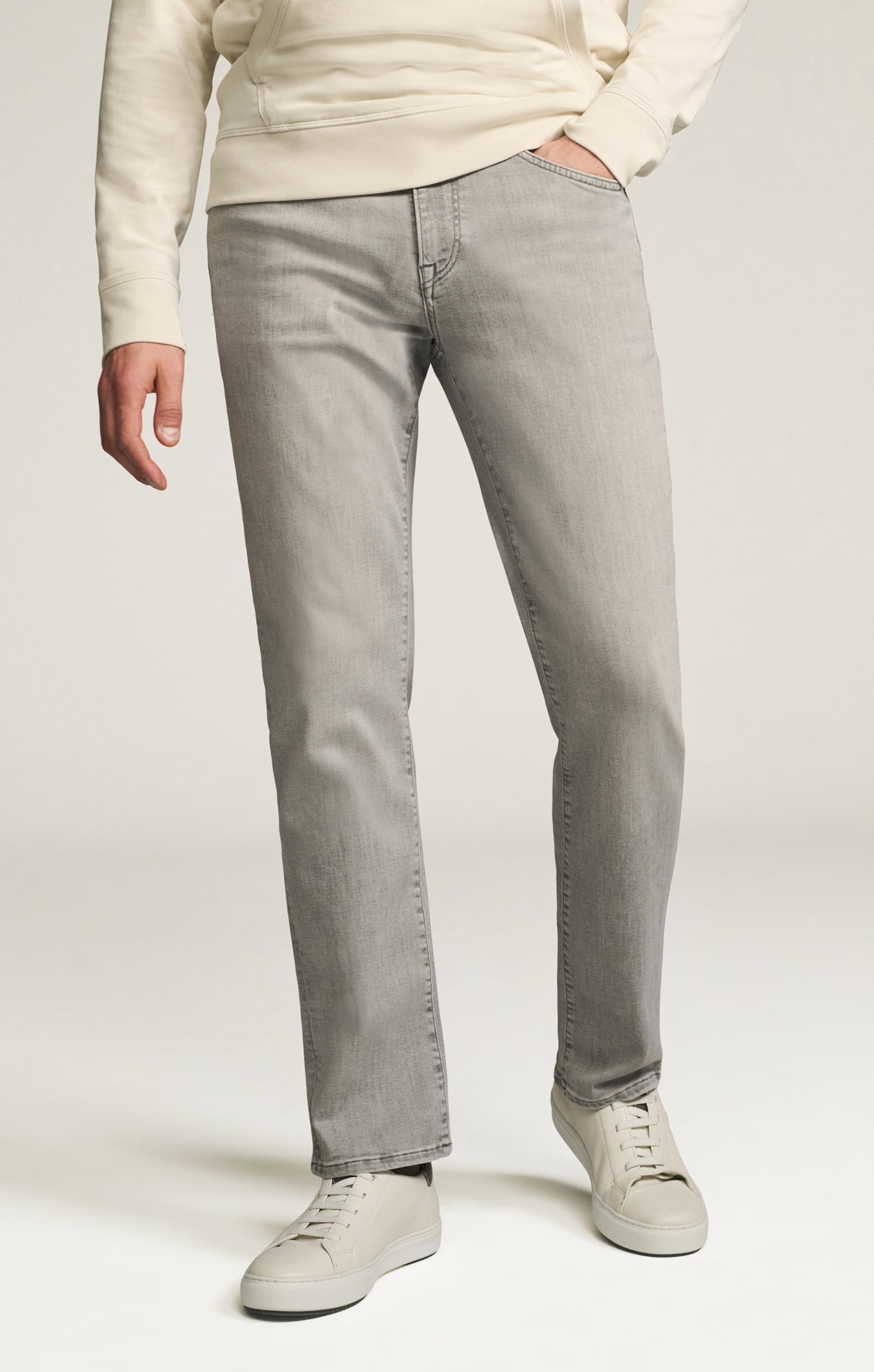 Charisma Relaxed Straight Jeans in Grey Organic Ultra