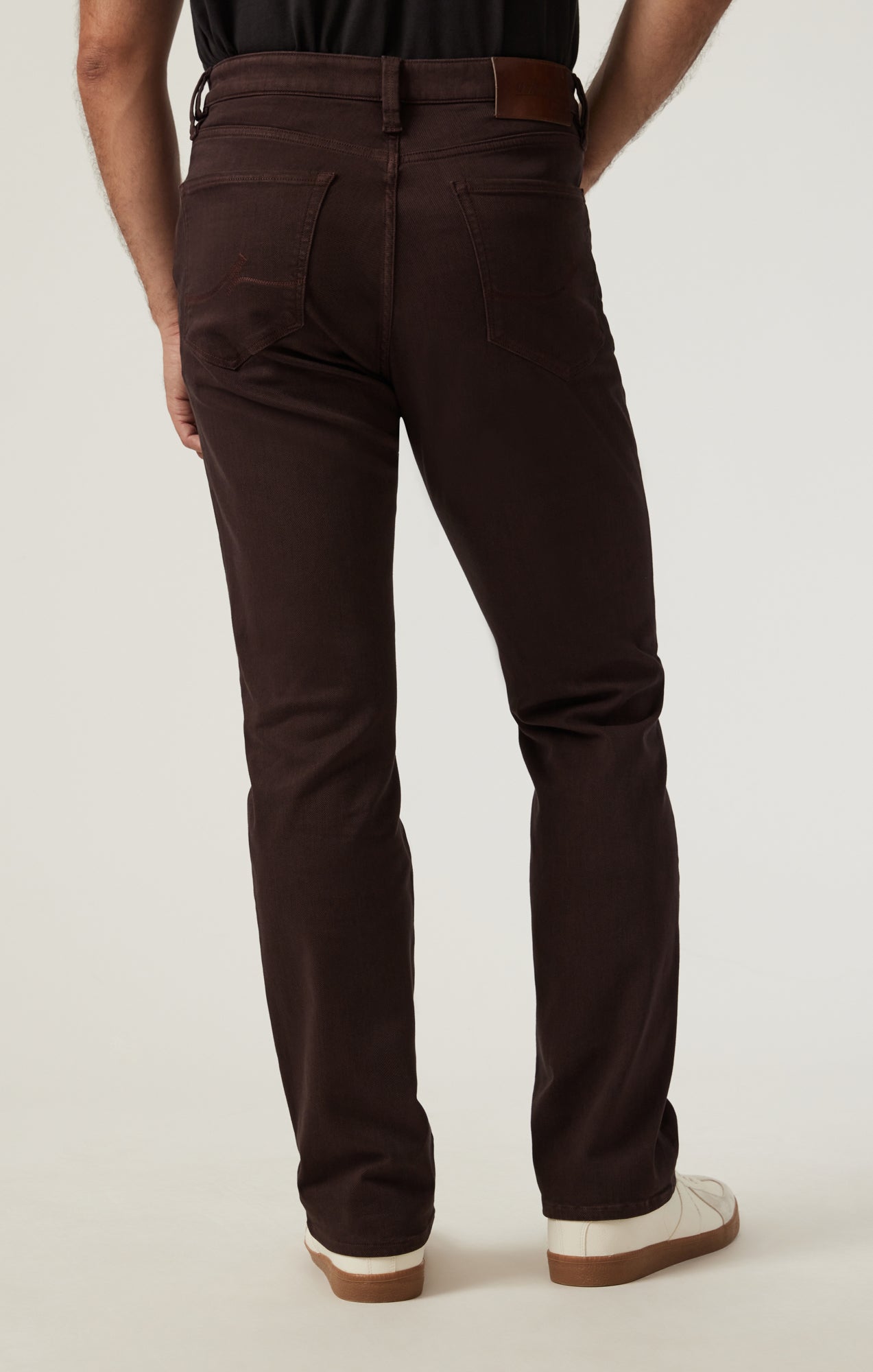 Charisma Relaxed Straight Pants in Burgundy Diagonal