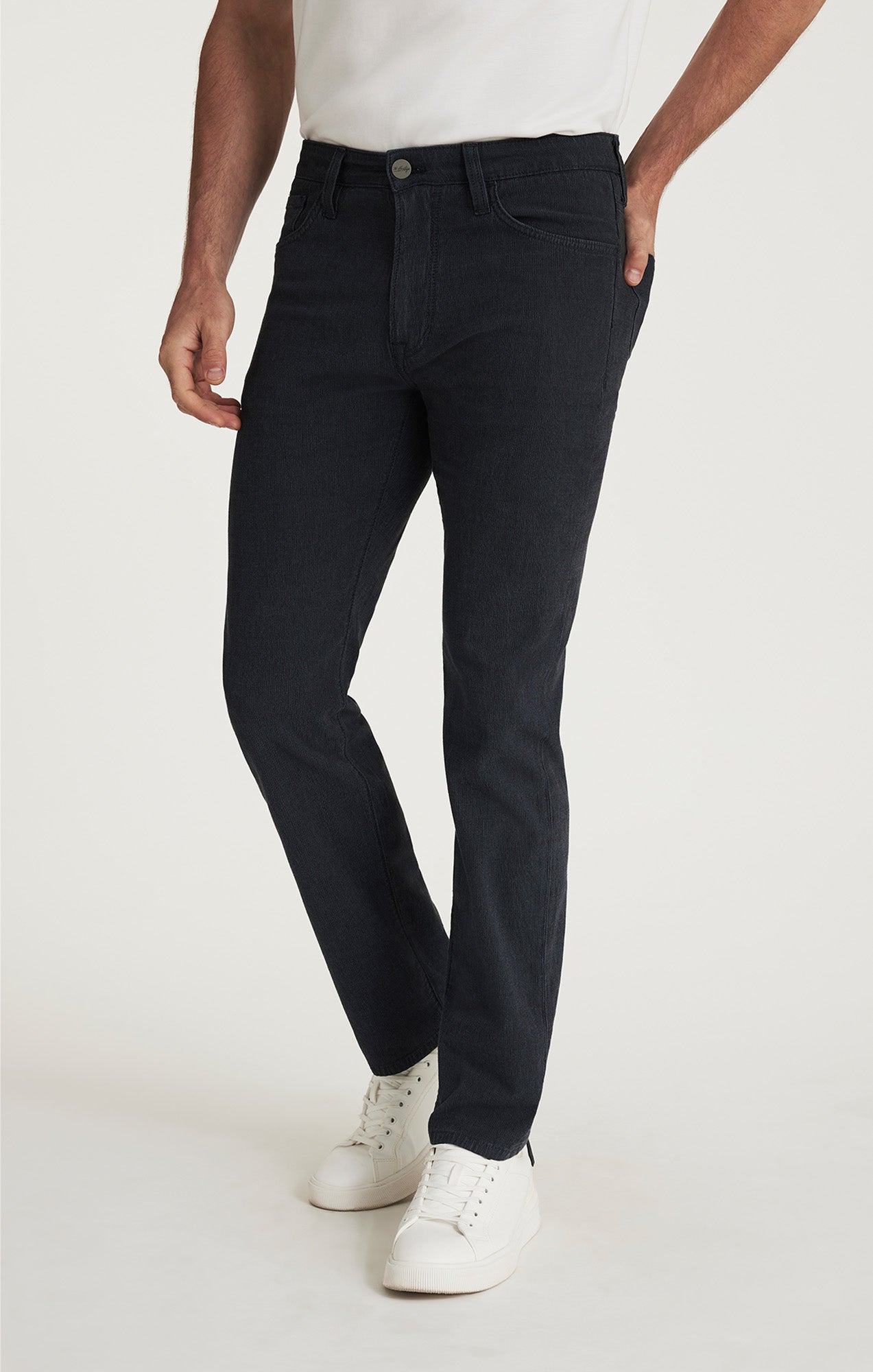 Courage Straight Leg Pants in Navy Herringbone