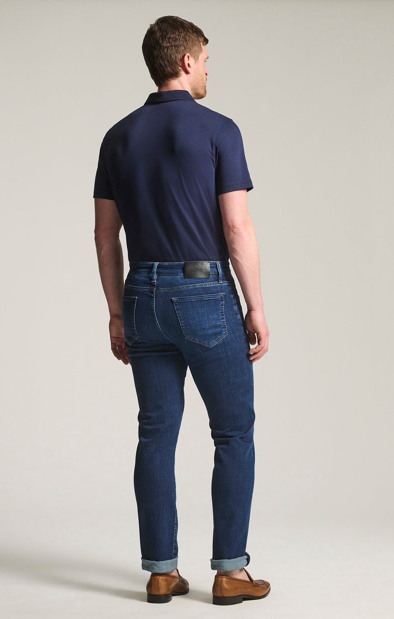 Courage Straight Leg Jeans in Indigo Brushed Organic Ultra
