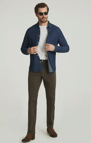 Charisma Relaxed Straight Pants in Cactus Green Twill