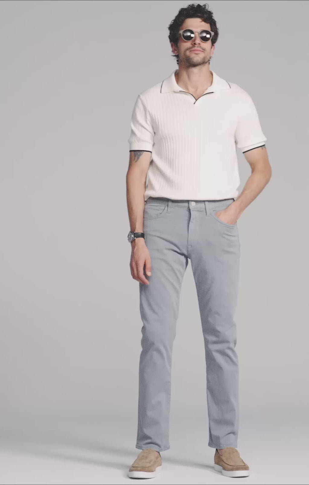 Courage Straight Leg Pants in Alloy Twill