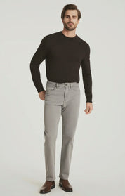 Charisma Relaxed Straight Pants in Grey Honeycomb