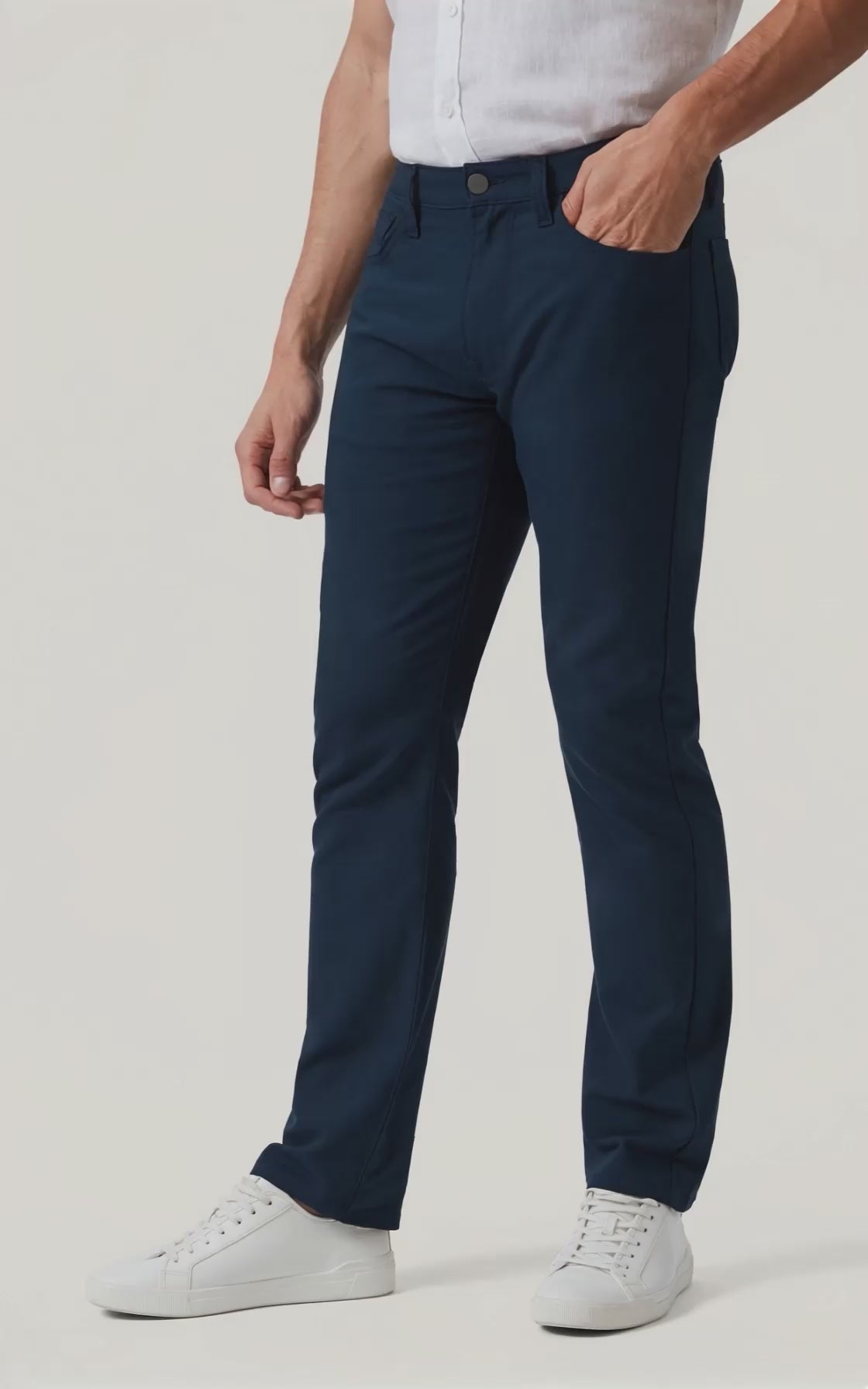 Charisma Relaxed Straight Pants in Navy Commuter