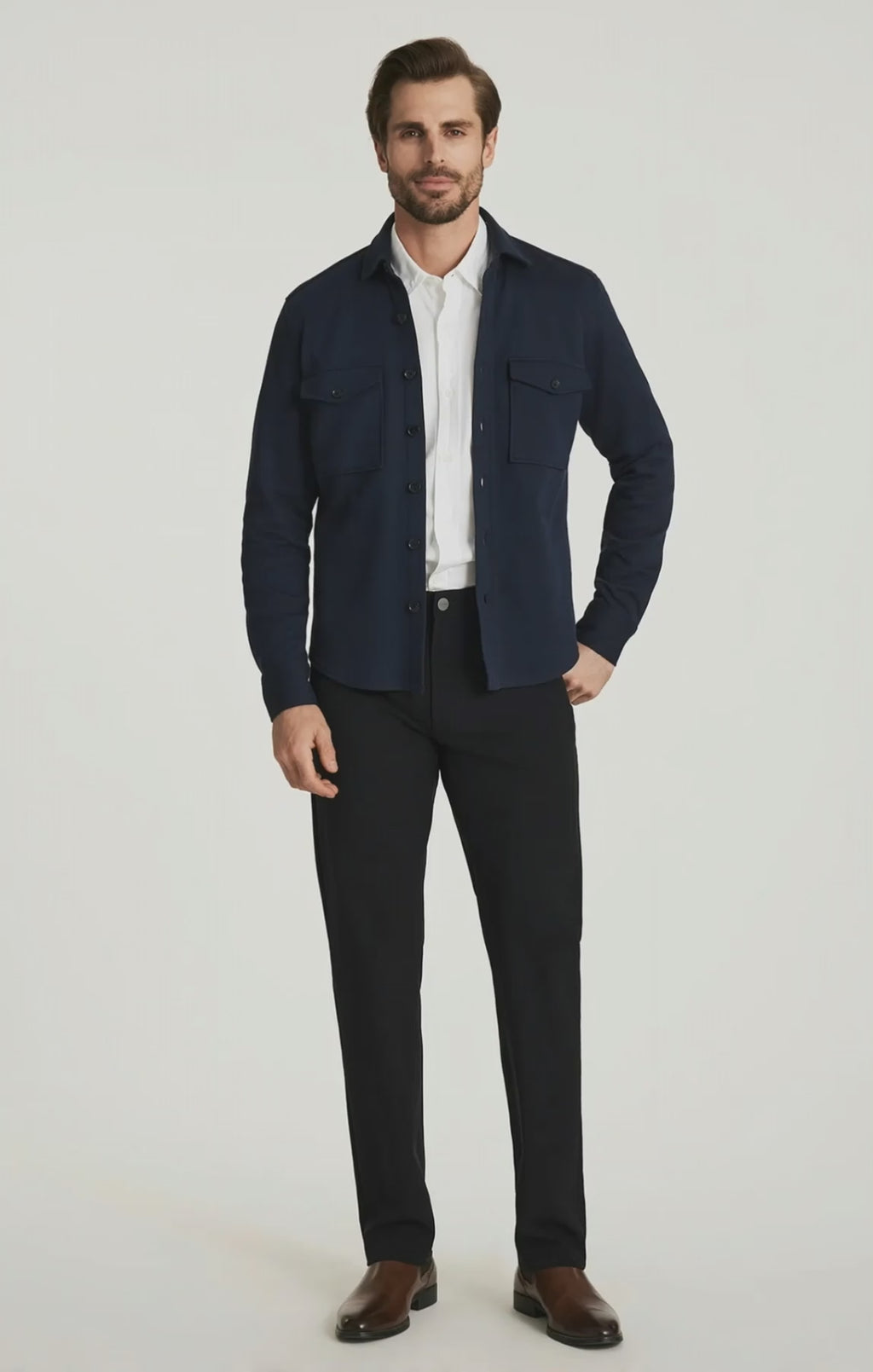 Courage Straight Commuter Pants in Black Luxe