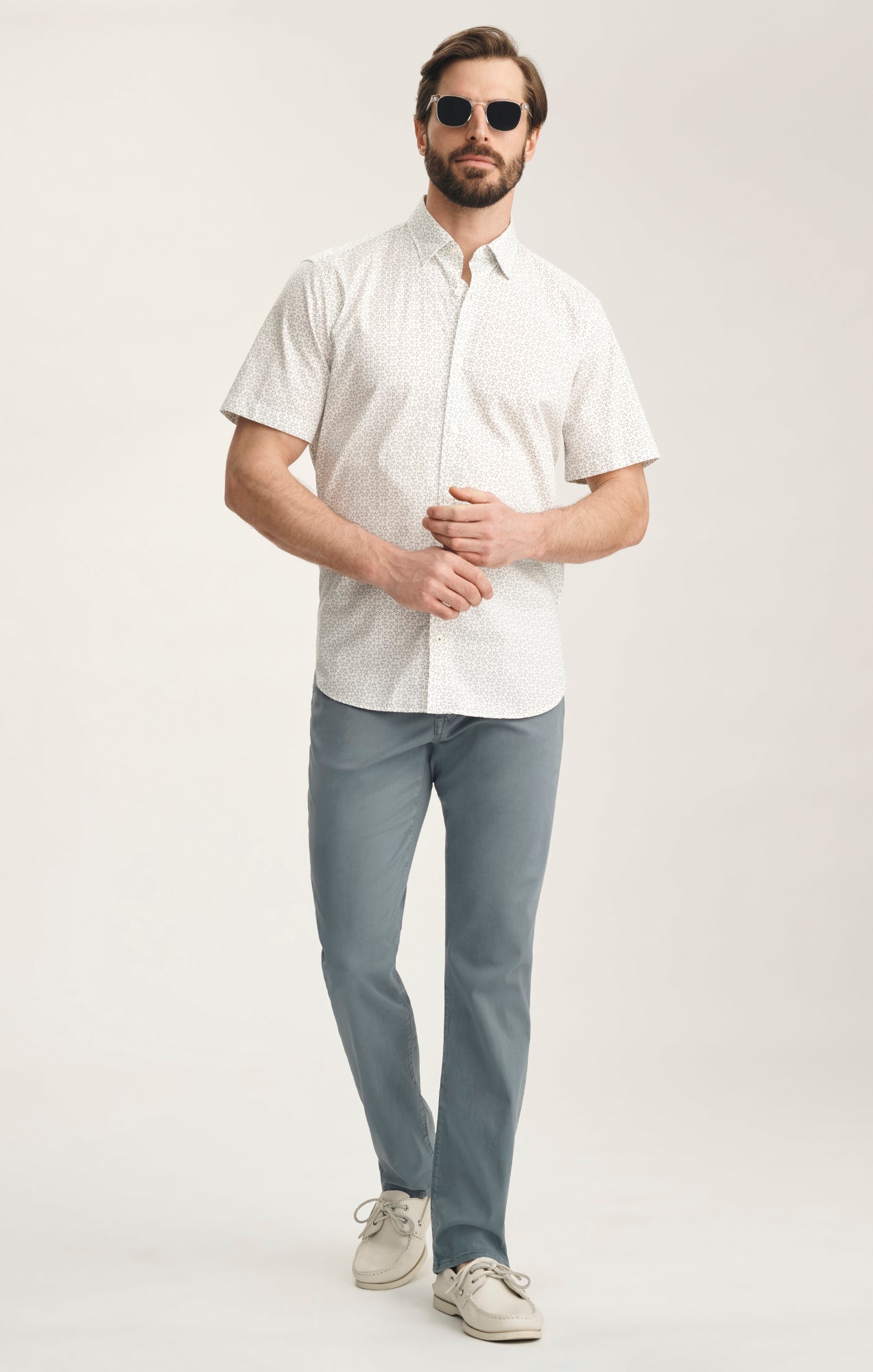 Courage Straight Leg Pants In Flint Stone Twill