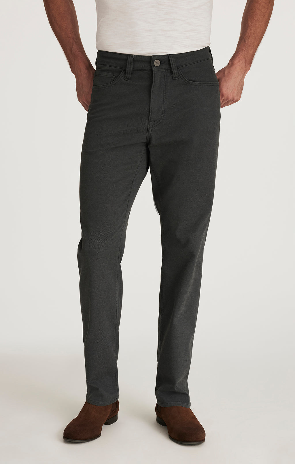 Charisma Relaxed Straight Pants in Iron Coolmax