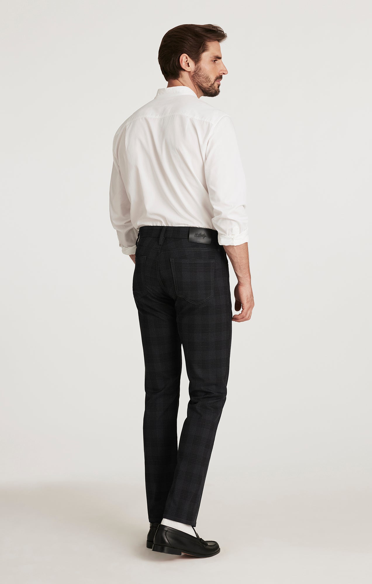 Courage Straight Leg Pants in Grey Elite Check