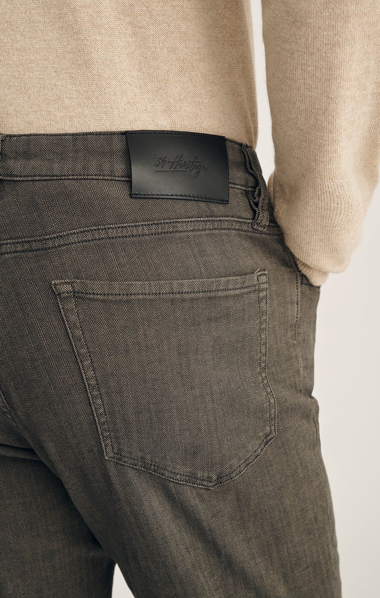 Charisma Dark Olive Herringbone