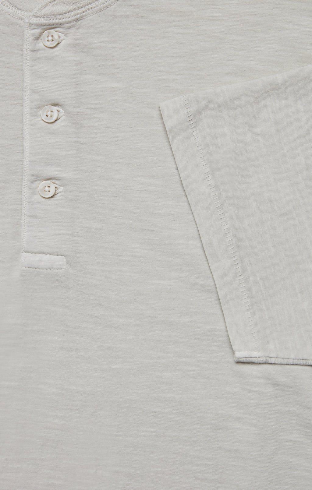 Slub Henley T-Shirt in Ivory