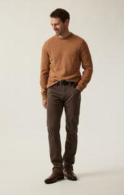 Cashmere Crew Neck Sweater In Tobacco