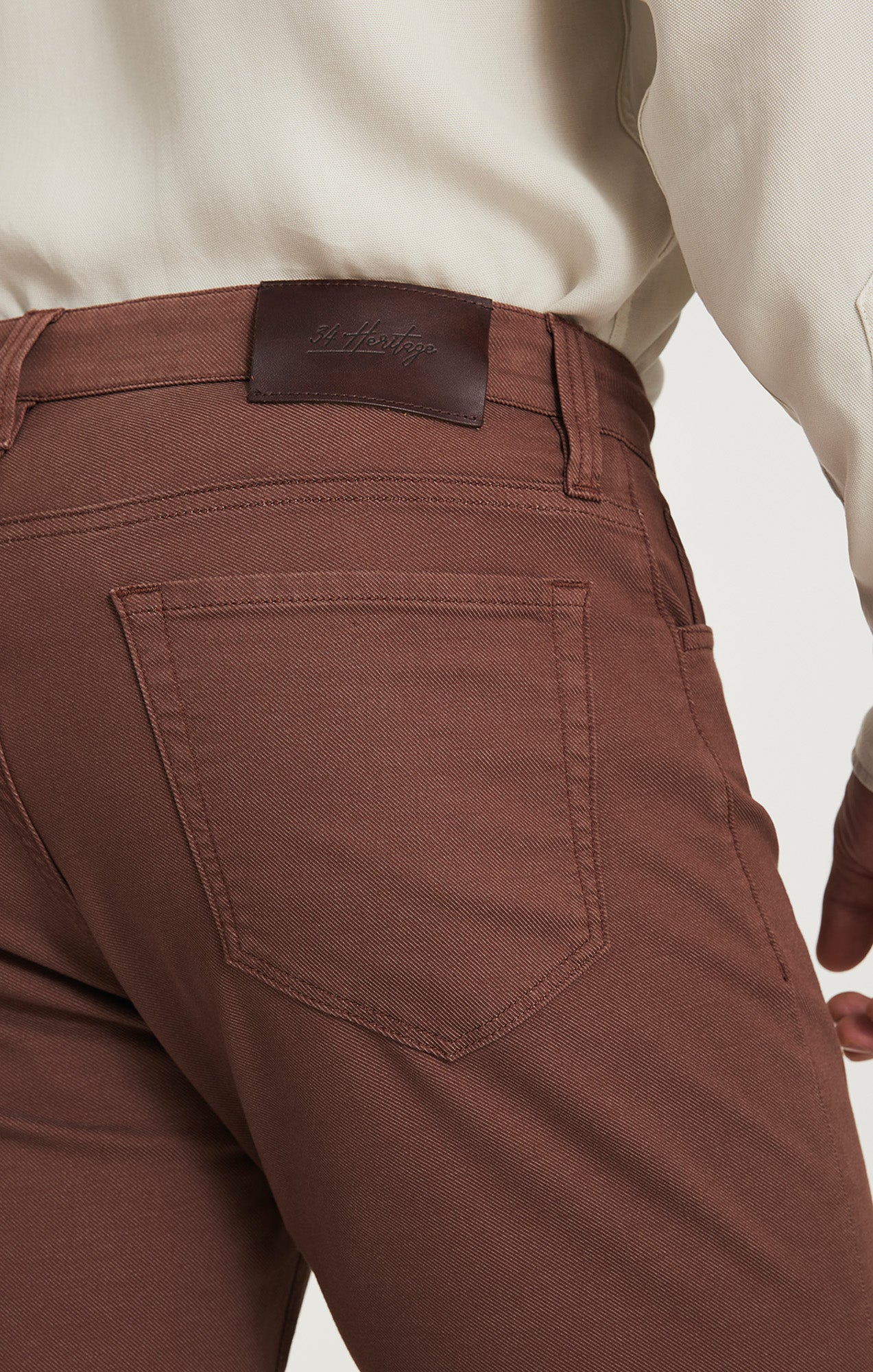 34 Heritage Men's Courage Straight Leg Pants In Cappuccino Coolmax