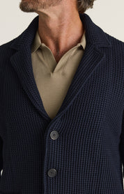 Birch Knit Blazer in Navy