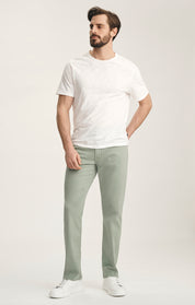 Courage Straight Leg Pants In Iceberg Green Twill