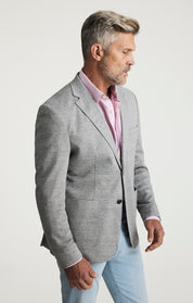 Matteo Melange Blazer In Grey