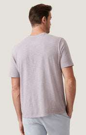 Slub Crew Neck T-Shirt in Lilac Dust