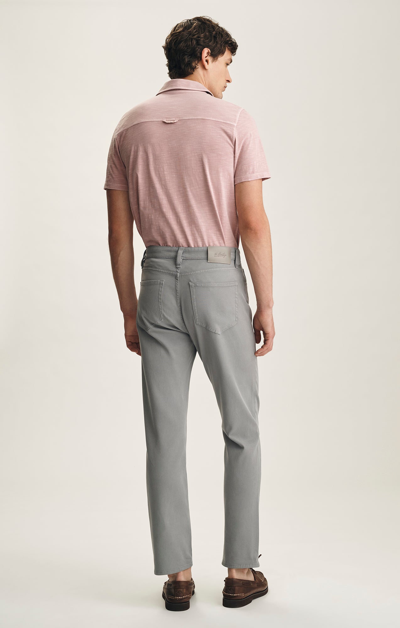 Charisma Relaxed Straight Pants In Pewter Cloud Luxe